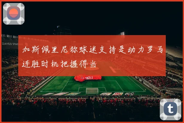 加斯佩里尼称球迷支持是动力罗马连胜时机把握得当